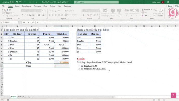 cách dùng hàm aggregate nhiều điều kiện